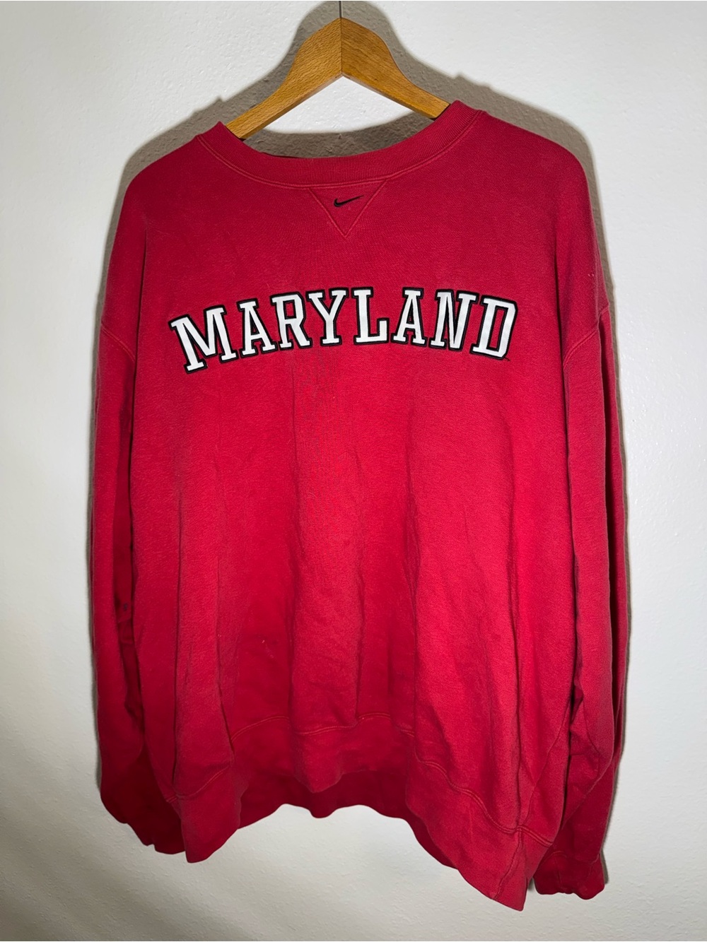 Y2K Nike Maryland Red Crewneck Sweatshirt